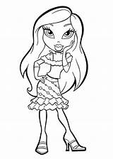 Coloring Pages Bratz Dolls Printable Kids Girls sketch template