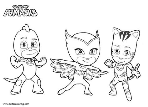 catboy coloring pages pj masks characters  printable coloring pages