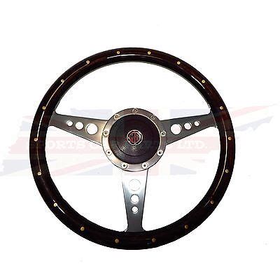 wood steering wheel adaptor  mga mgb    thick rim ebay
