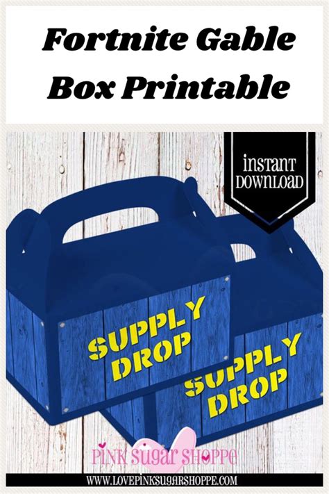 fortnite supply drop gable box labels fortnite printable