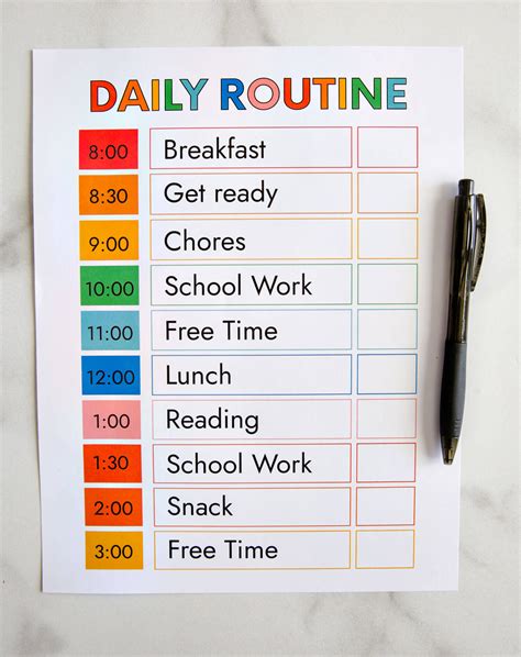 tips  create  routine chart   kids