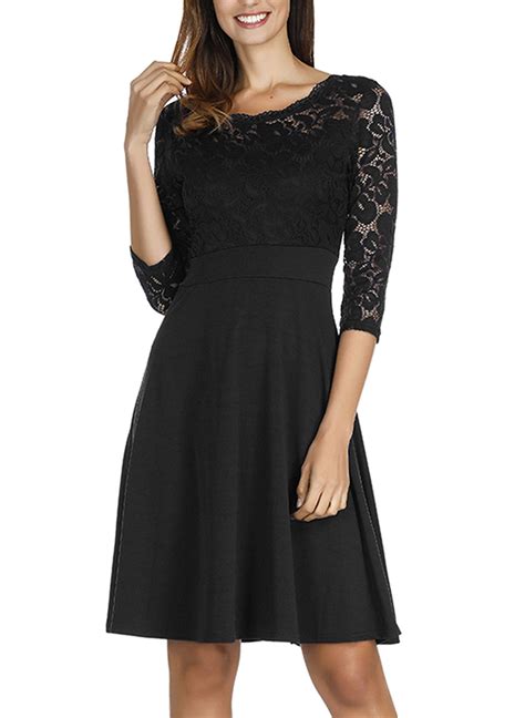 akivide women s 3 4 sleeve cocktail lace wedding guest dresses 2xl