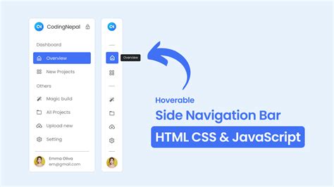 top  sidebar menu templates  html css javascript