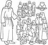 Christ Lds Flannel Bible Nephites Mormon Appears Sacrament sketch template