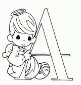 Coloring Precious Moments Alphabet Pages Popular sketch template