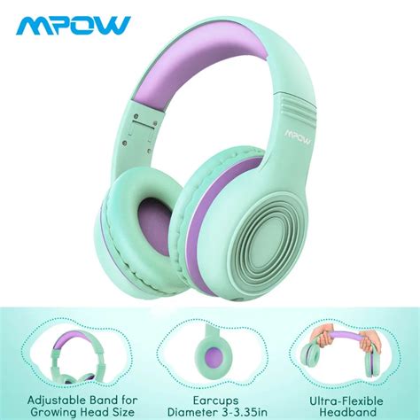 mpow ch db hearing protection headphones  kids  ear kids headphones  microphone