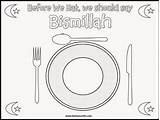 Ramadan Placemat Bismillah Eid Arabic Kleurplaten sketch template