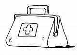 Doctor Bag Coloring Clipart Doctors Medical Para Colorear Google sketch template