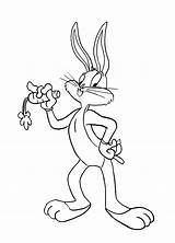 Pernalonga Bugs Bunny Colorir Cenoura Comendo Desenhos Colorironline Dexter sketch template