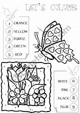 Let Colour Worksheet Butterfly Flowers Preview sketch template