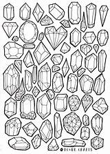 Doodle Crystal Coloring Pages Practice Crystals Drawing Journal Sketch ぬりえ Creative Bullet イラスト Doodling 宝石 ぬり絵 タトゥー Book Shading 手書き sketch template