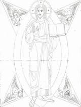 Religieux Dessiner Iconographie Icone Religieuse sketch template