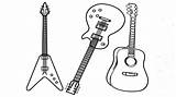 Guitar Types Three Coloring Printable Pages Categories sketch template