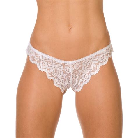 camille lingerie womens underwear ladies sheer lace thong in white ebay
