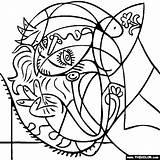 Picasso Coloring Pablo Pages Famous Cubism Paintings Painting Girl Pillow Printable Color Colouring Sheets Para Bing Thecolor Arte Template Kids sketch template