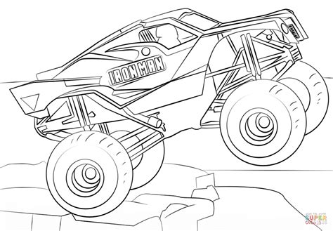 iron man monster truck coloring page  printable coloring pages