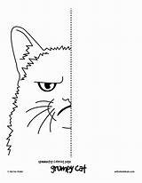 Symmetry Coloring Pages Symmetrical Cat Sheets Kids Hub Worksheets Grumpy Drawing Printable Line Book Preschool Colouring Color Cats Getcolorings Visit sketch template