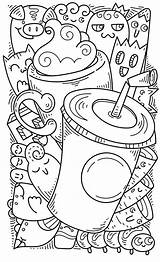 Fofas Comidas Pintar Pages Smiles Doodle Taste Detailed Fofa Comidinhas Poplembrancinhas sketch template