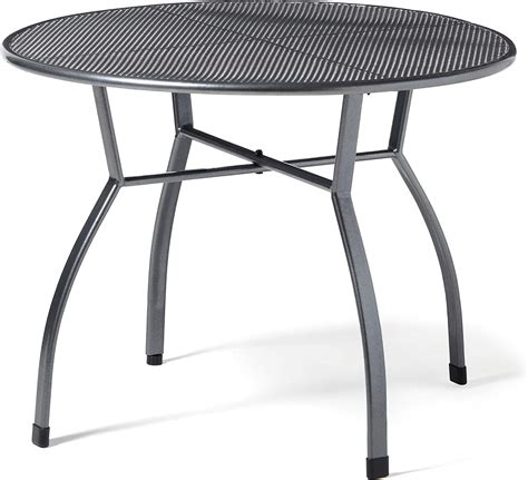 greemotion toulouse tavolo tondo da giardino  metallo grigio