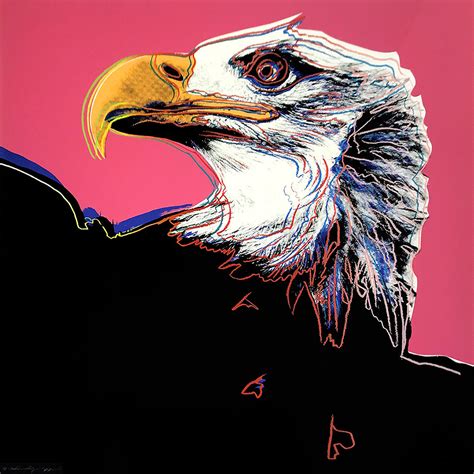 andy warhol bald eagle   endangered species series  unique trial proof screen print
