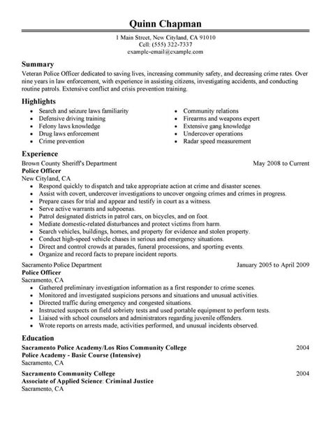 police officer resume   professional resume writing service