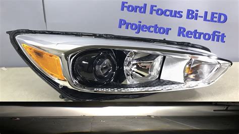 retrofit mk ford focus headlights  bi led projectors youtube
