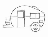 Camper Caravana Caravane Colorare Coloring Dibujos Acolore Dibuix Coloringcrew Coloritou Dibuixos Disegni Cat sketch template