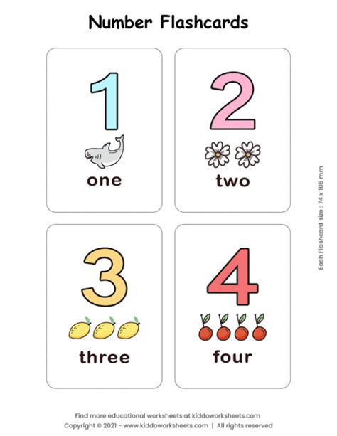 simple numbers   flashcards super simple  printable number