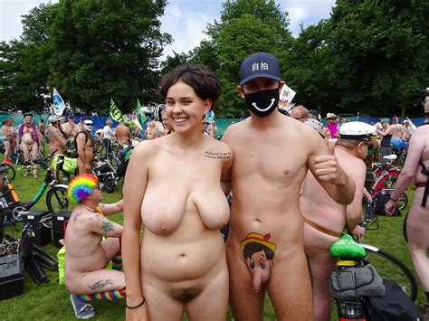 big tits and sunglasses brighton 2017 world naked bike ride