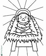 Coloring Pages Baby Jesus Christian sketch template