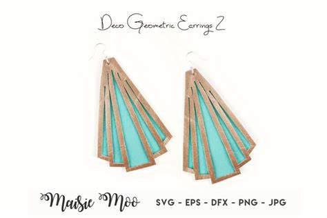 geometric earring templates deco earring svg