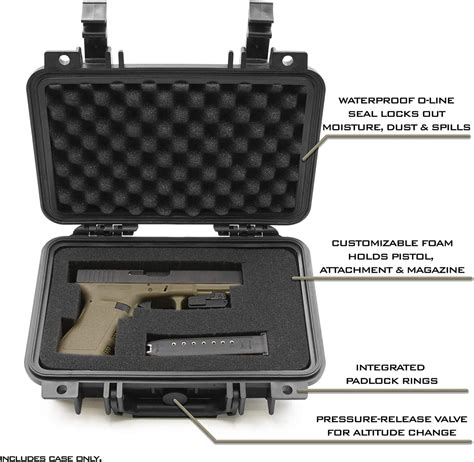 casematix 12 hard gun case for pistols waterproof and shockproof gun