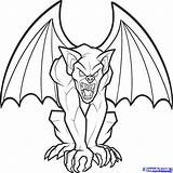 Gargoyle Coloring Pages Draw Gargoyles Step Drawing Drawings Tattoo Dragoart Line Printable Gothic Sketch Imgs Steps Halloween Stencil Fantasy Dragon sketch template