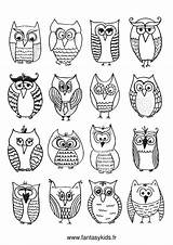 Coloriage Colorier Hiboux Owl Doodle Chouettes Et Drawing Issuu Easy Pour sketch template