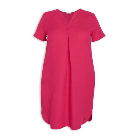 buy zeta cerise pink linen dress online truworths