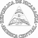 Nicaragua Escudo Bandera Colorear Recortar Pegar Miscelaneas sketch template