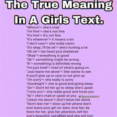 The True Meaning In A Girls Text Funny Quotes For Teens Love Quotes