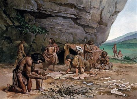 70 000 years ago palaeolithic cave settlement of neanderthal man