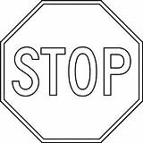 Stop Outline Clipart Sign Etc Small sketch template