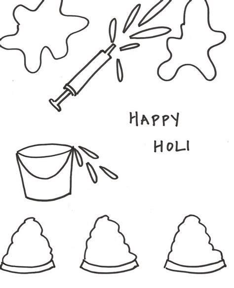 holi coloring pages printable