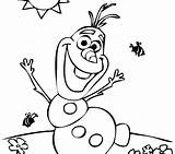 Olaf Coloring Christmas Pages Getdrawings sketch template