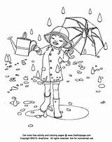 Coloring Pages Rainy Kids Raining Colouring Color Sheets Popular Printable Coloringhome sketch template