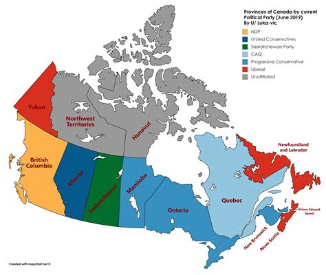 canada political map provinces
