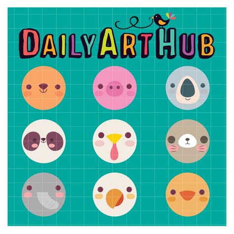 cute  animals clip art set daily art hub graphics alphabets