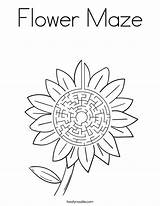 Maze Flower Coloring Built California Usa Twistynoodle Noodle sketch template