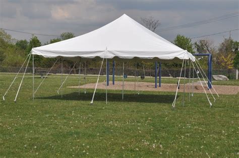white pole tent canopy commercial grade