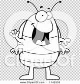 Pillbug Waving Outlined Coloring Cory Thoman sketch template