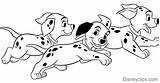 101 Dalmatians Puppies Coloring Dalmatian Clipart Clip Pages Cartoon Running Disney Disneyclips Printable Cliparts Cruella Vil Pongo Library Perdita Funstuff sketch template
