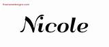 Nicole Name Designs Tattoo Deco Printable Names Cursive Lettering Graffiti Tag Choose Board Freenamedesigns sketch template