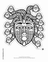 Medusa Grecia Antigua Mascaras sketch template